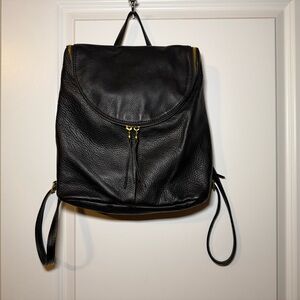 HOBO Black Leather Backpack